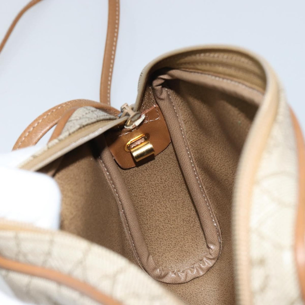 Christian Dior Vintage Honeycomb Shoulder Bag Canvas Beige Canvas Shoulder Bag Bag (Pre-Owned)