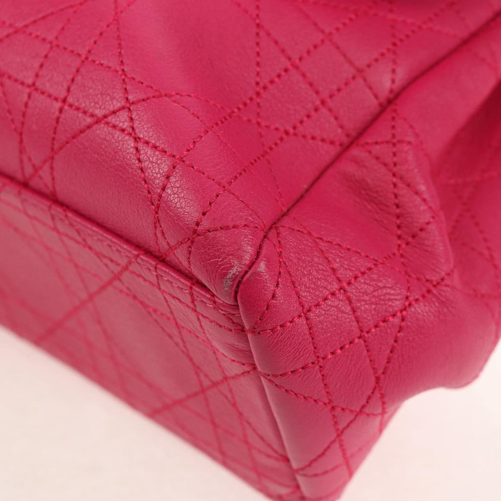 Christian Dior Long Chain Miss Dior Bag Cannage Quilt Lambskin Pink Leather Shoulder Bag Bag (Pre-Owned)