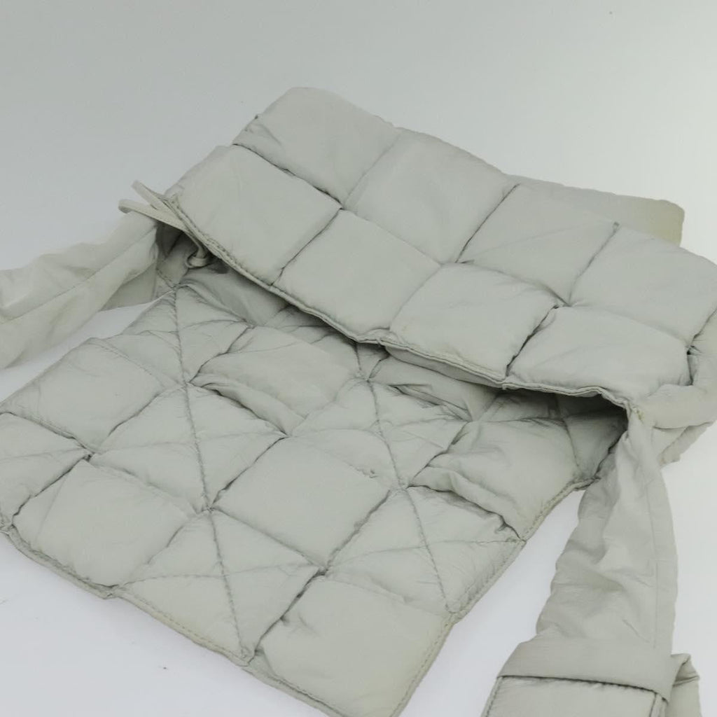 Bottega Veneta Padded Tech Cassette Crossbody Bag Intrecciato Nylon Gray Nylon Shoulder Bag Bag
