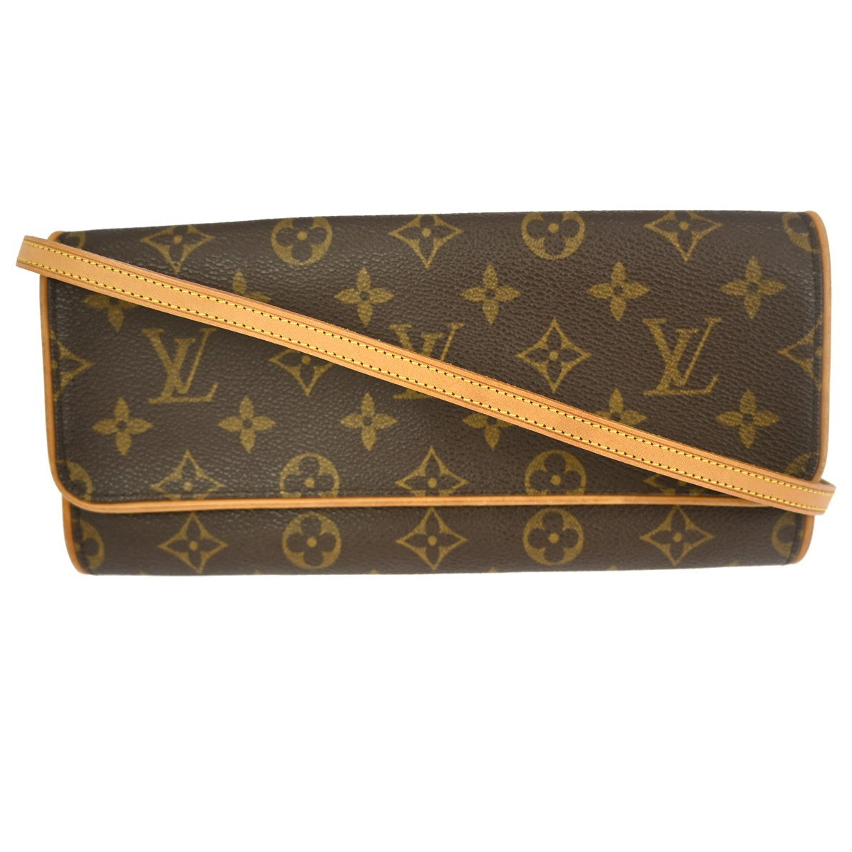 Louis Vuitton Twin Handbag Monogram Canvas Brown Canvas Clutche & Pouche Bag