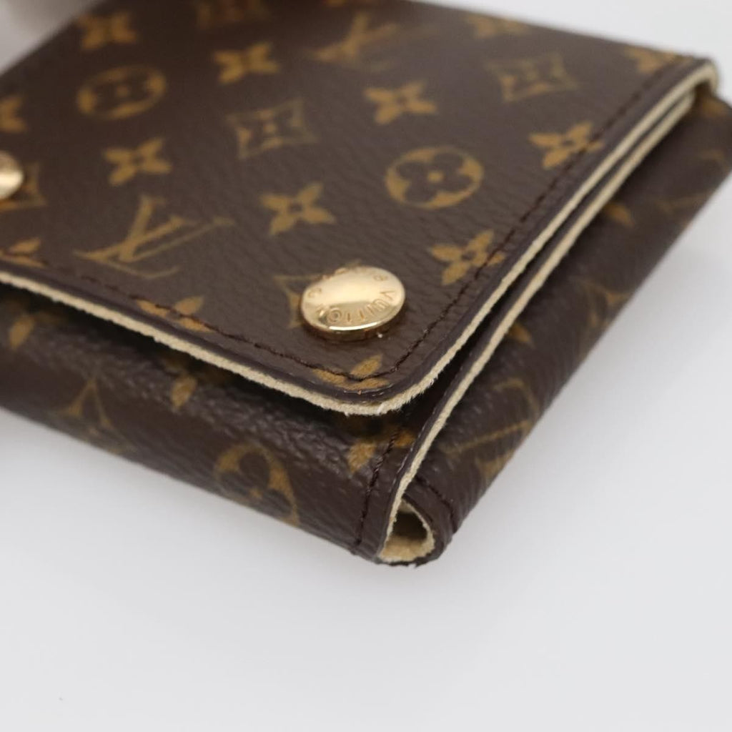 Louis Vuitton Case Jewelry Box Canvas Brown Canvas Wallets Accessory