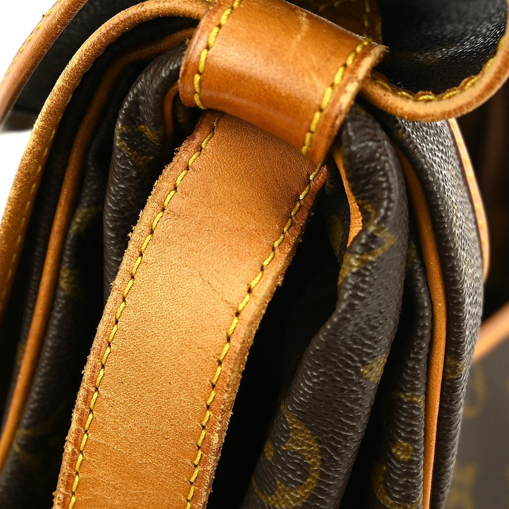 Louis Vuitton Saumur Handbag Monogram Canvas Brown Canvas Shoulder Bag