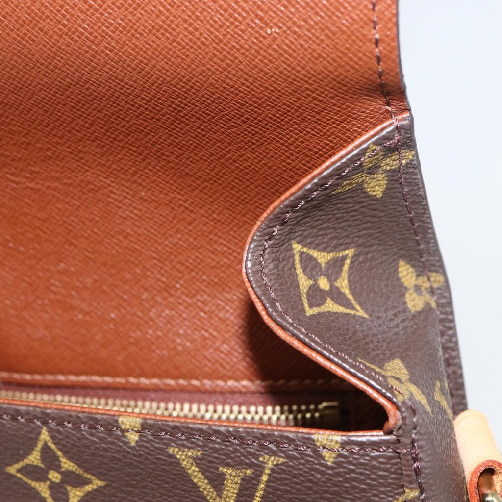 Louis Vuitton Saint Cloud Handbag Monogram Canvas Brown Canvas Shoulder Bag