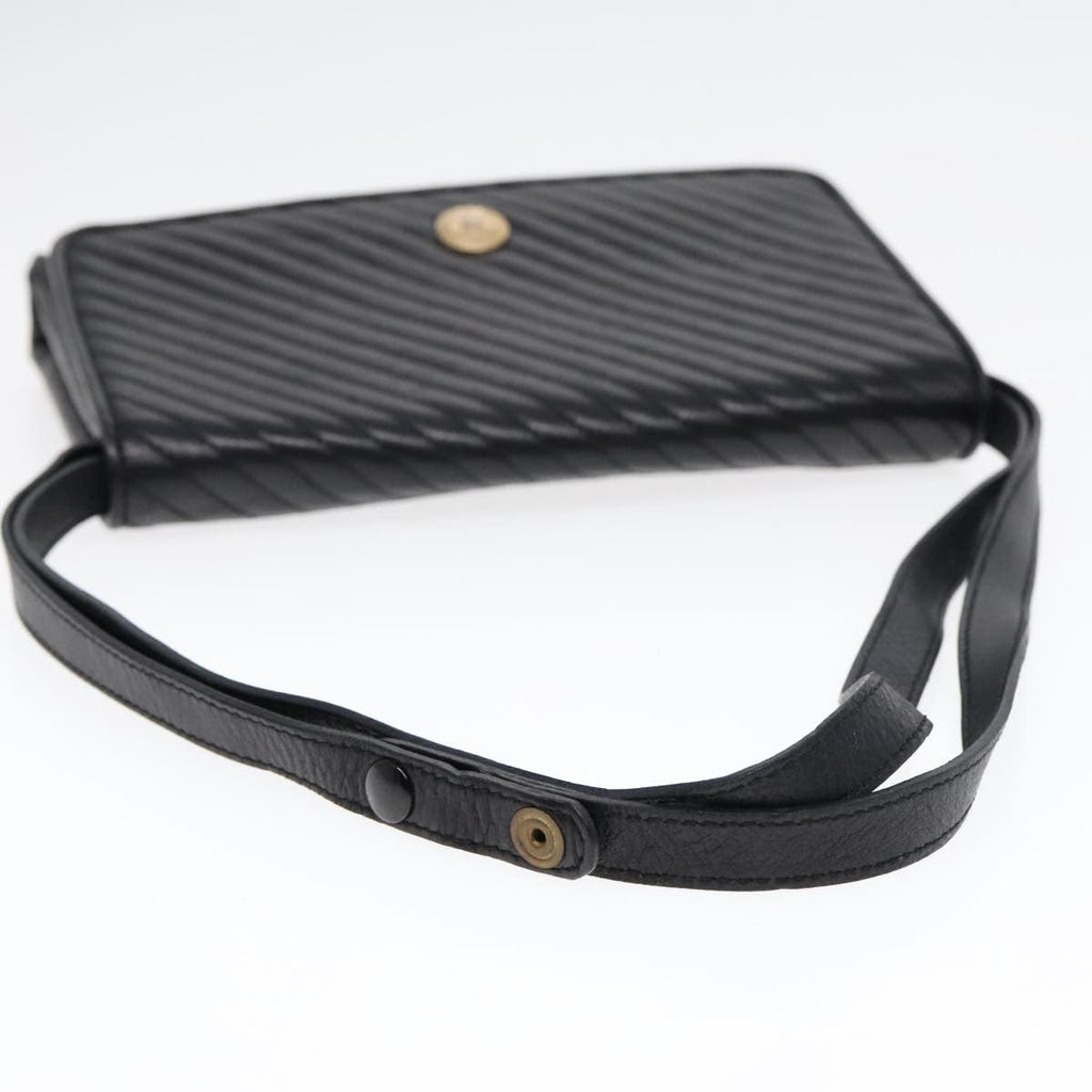 Celine Vintage Shoulder Bag Leather Black Leather Shoulder Bag Bag