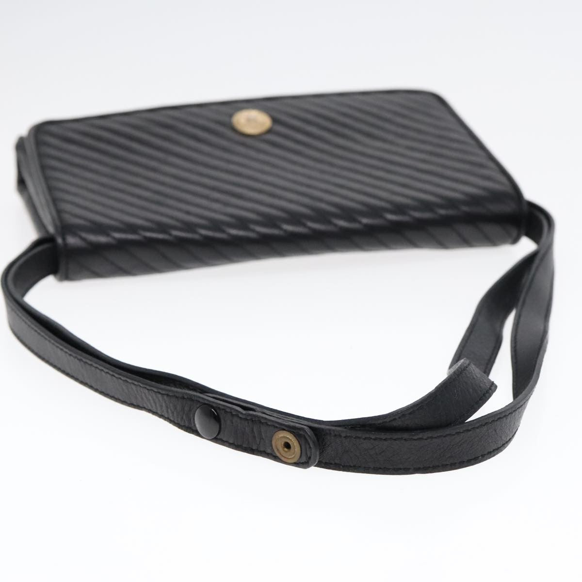 Celine Vintage Shoulder Bag Leather Black Leather Shoulder Bag Bag