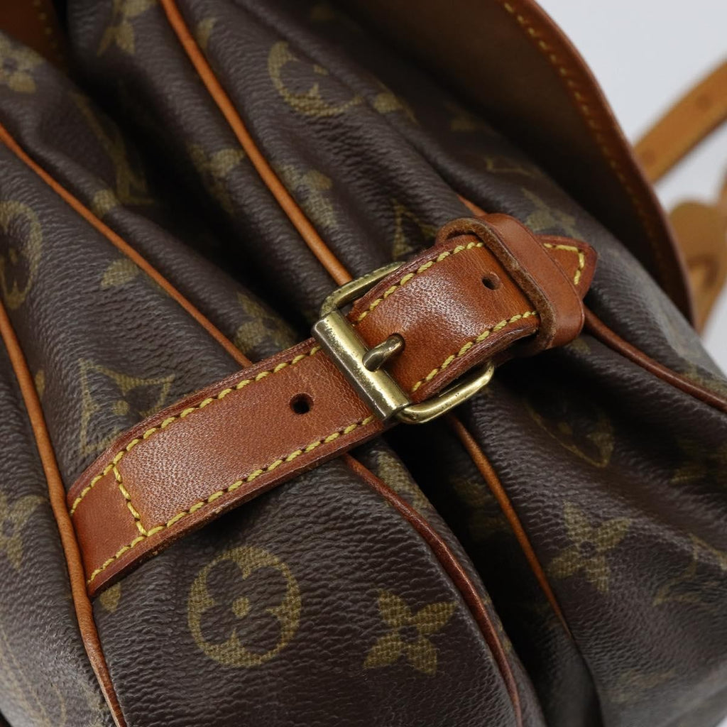 Louis Vuitton Saumur Handbag Monogram Canvas Brown Canvas Shoulder Bag