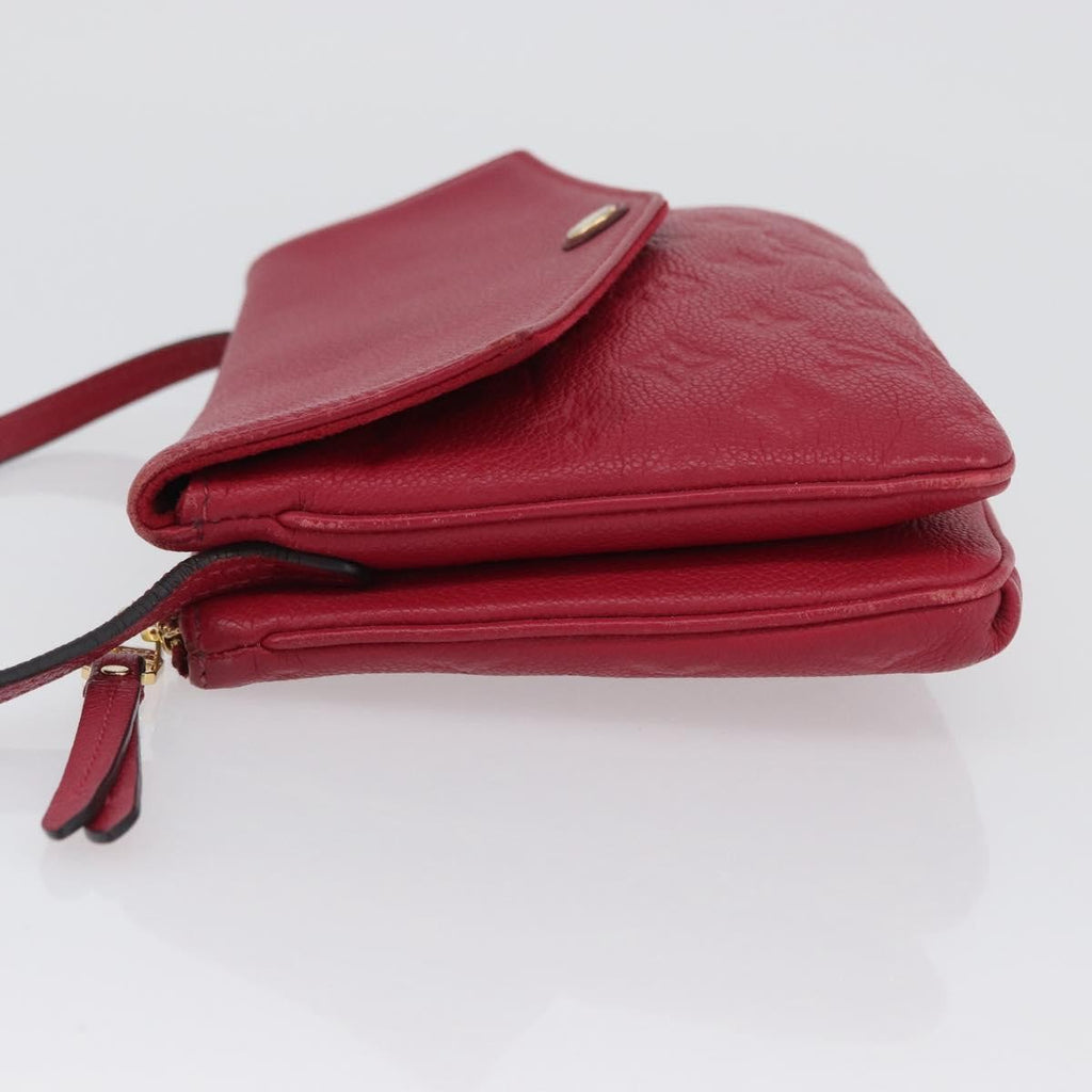 Louis Vuitton Twice Handbag Monogram Empreinte Leather Burgundy Leather Shoulder Bag