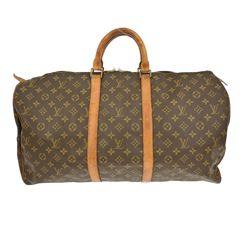 Louis Vuitton Keepall Bag Monogram Canvas Brown Canvas Travel Bag