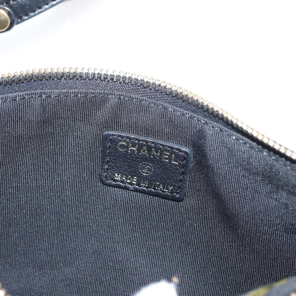 Chanel Camellia Clutch Bag Leather Black Leather Clutche & Pouche Bag