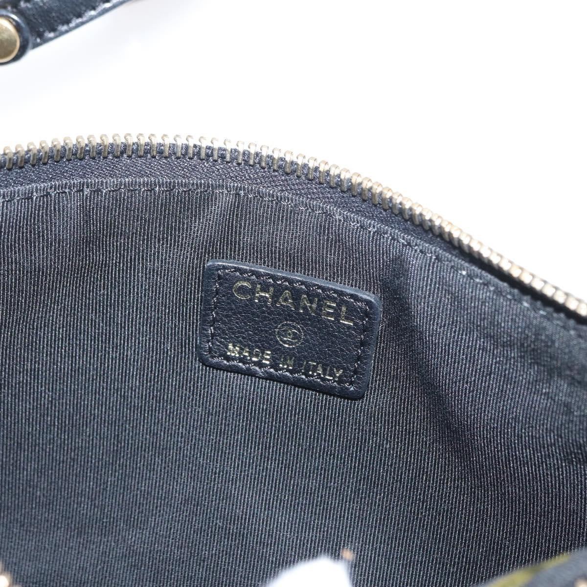 Chanel Camellia Clutch Bag Leather Black Leather Clutche & Pouche Bag