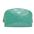 Louis Vuitton Cosmetic Pouch Monogram Vernis Blue Patent_Leather Clutche & Pouche Bag