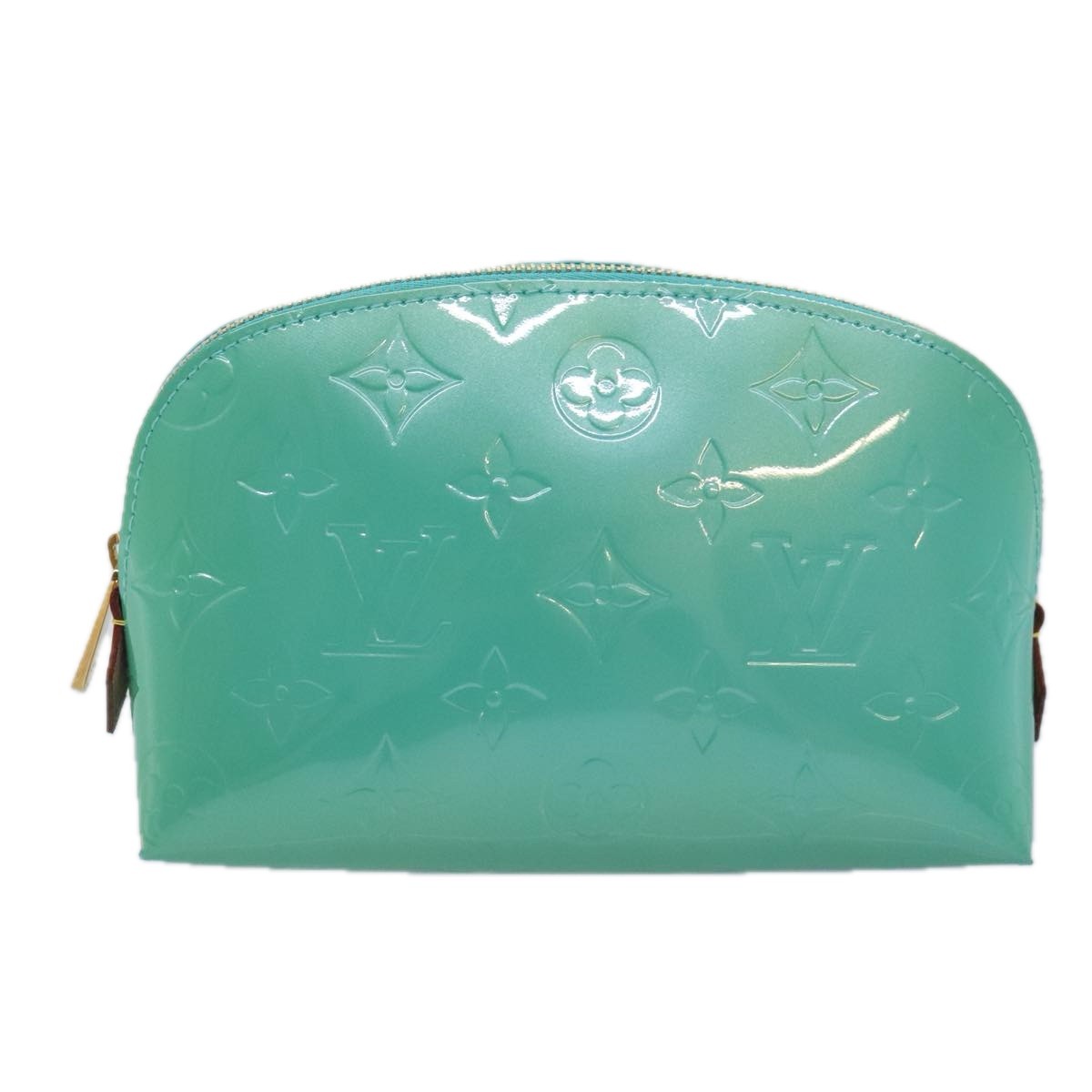 Louis Vuitton Cosmetic Pouch Monogram Vernis Blue Patent_Leather Clutche & Pouche Bag