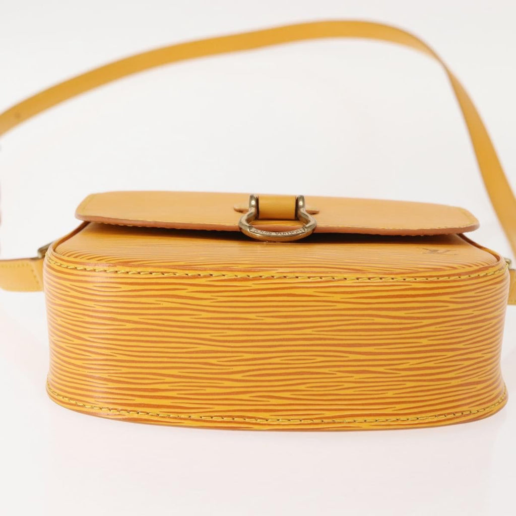 Louis Vuitton Saint Cloud Handbag Epi Leather Yellow Leather Shoulder Bag