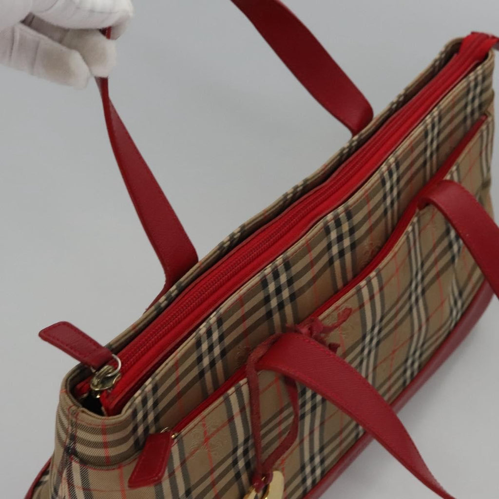 Burberry Nova Check Handbag Nova Check Canvas And Leather Beige Canvas Handbag