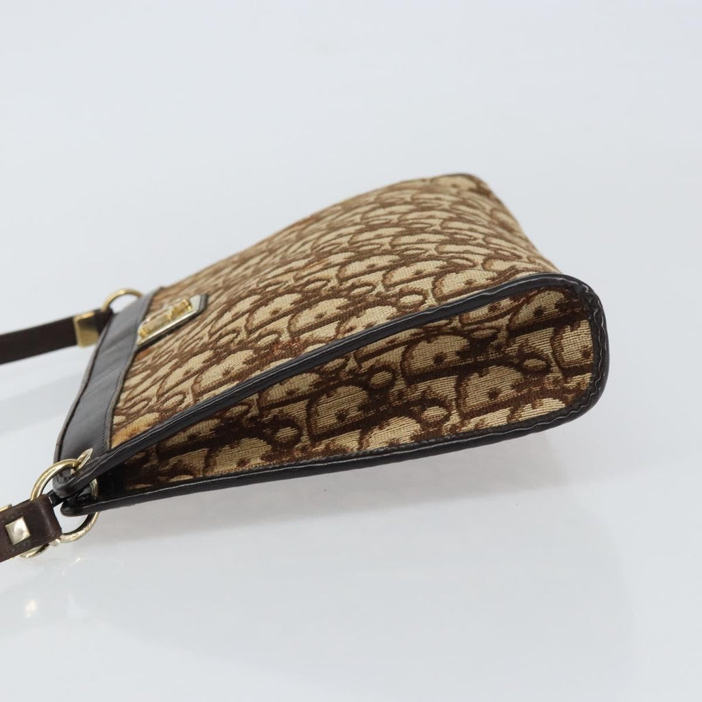 Christian Dior Vintage Trotter Shoulder Bag Canvas Beige Canvas Shoulder Bag Bag (Pre-Owned)
