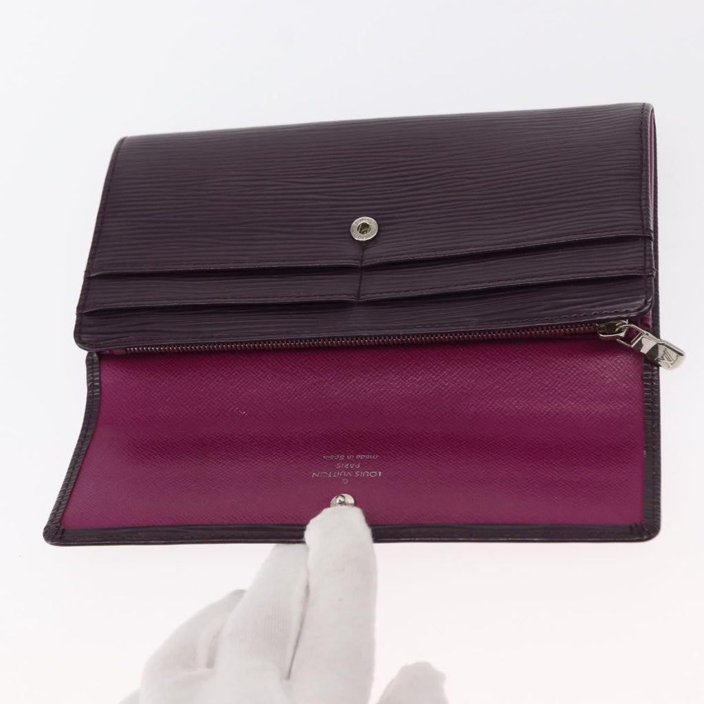 Louis Vuitton Vintage Sarah Wallet Epi Leather Purple Leather Wallets Accessory