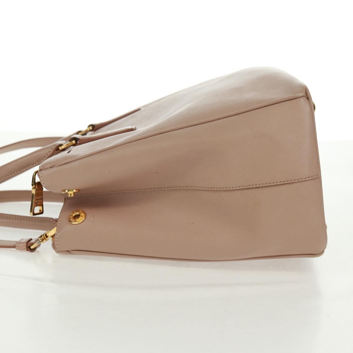 Prada Double Zip Lux Tote Saffiano Leather Pink Leather Tote Bag Bag