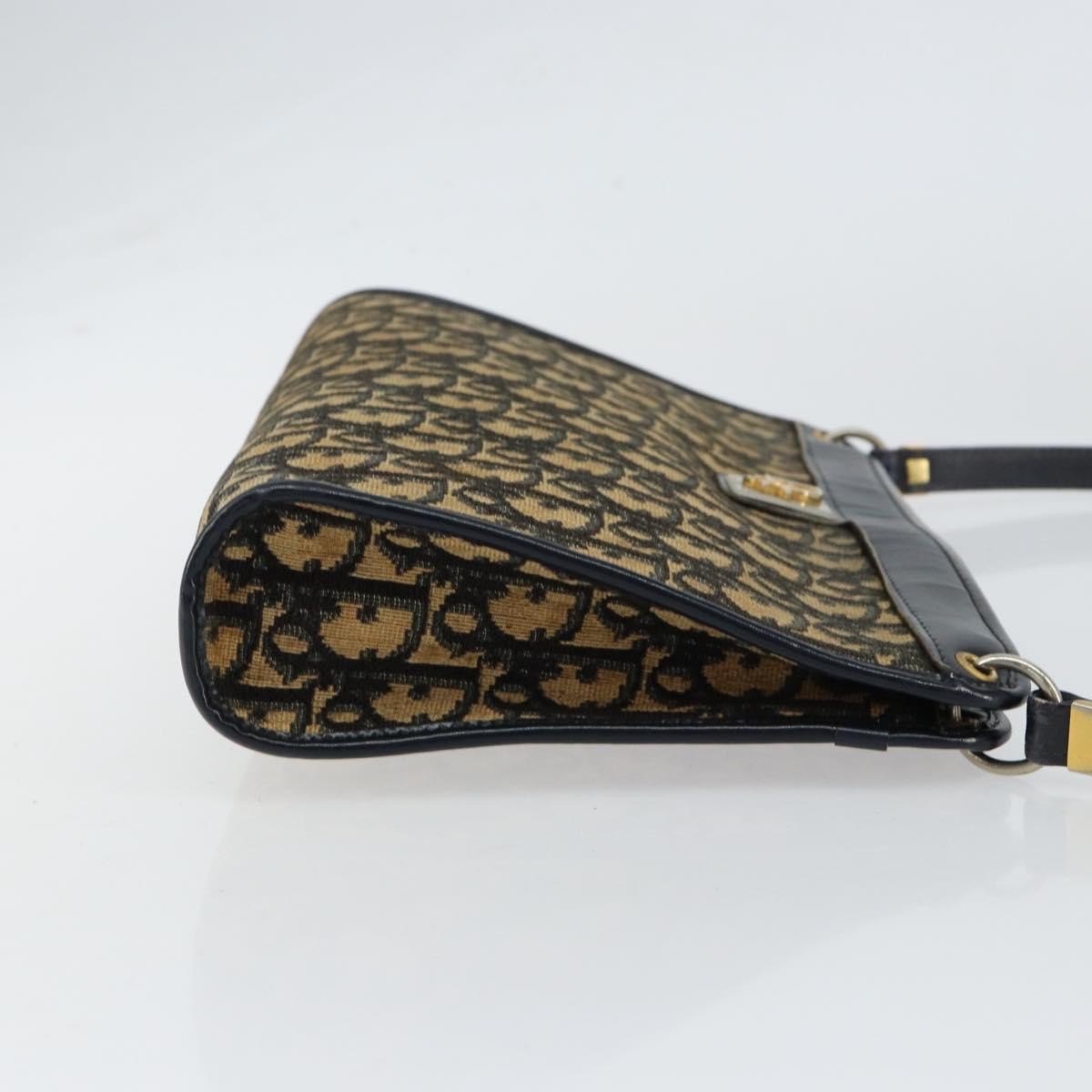 Christian Dior Vintage Trotter Shoulder Bag Canvas Navy Canvas Shoulder Bag Bag (Pre-Owned)