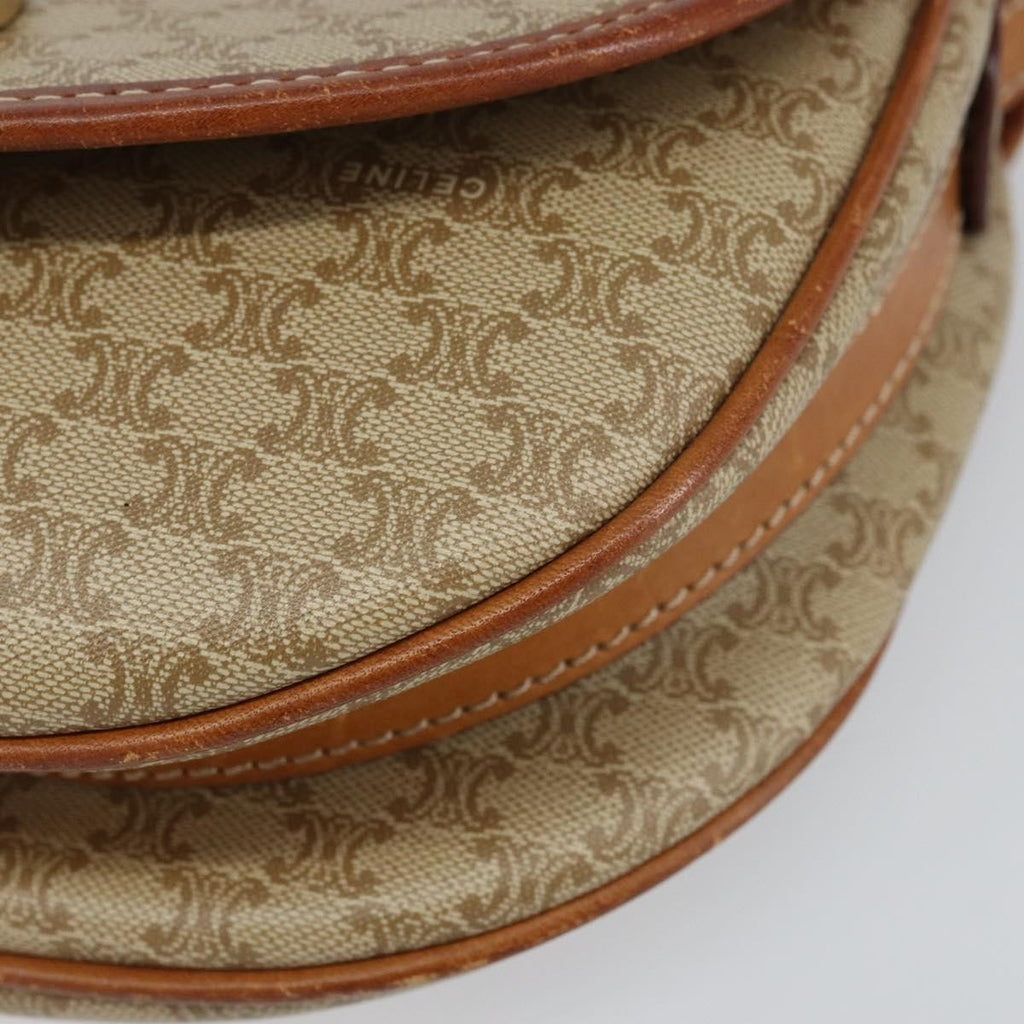 Celine Macadam Shoulder Bag Pvc Leather Beige Pvc Shoulder Bag Bag