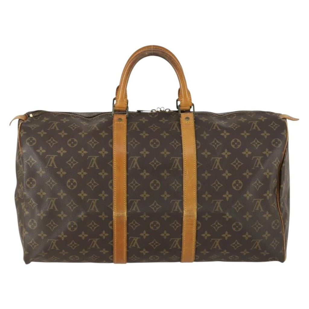 Louis Vuitton Keepall Bag Monogram Canvas Brown Canvas Travel Bag