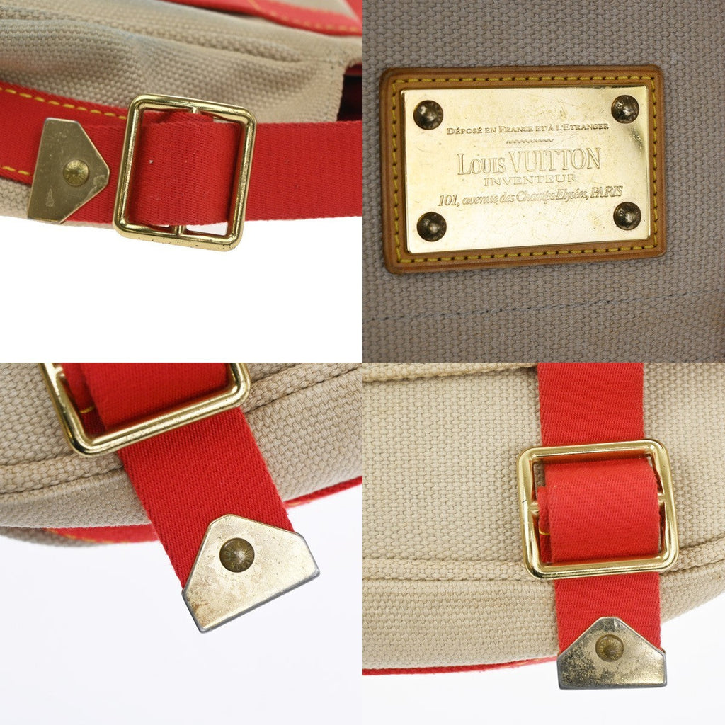 Louis Vuitton Antigua Besace Messenger Bag Canvas Beige Canvas Shoulder Bag