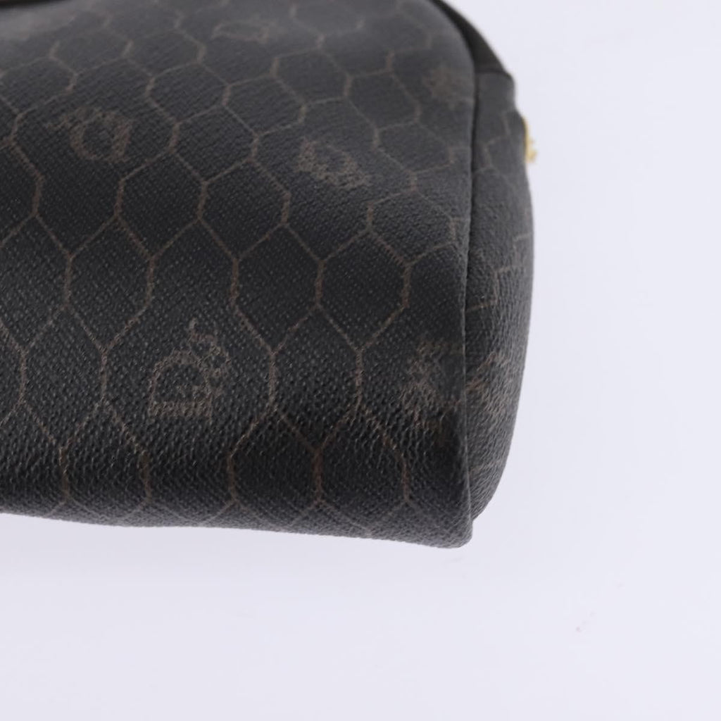 Christian Dior Vintage Honeycomb Chain Canvas Black Canvas Shoulder Bag Bag (Pre-Owned)