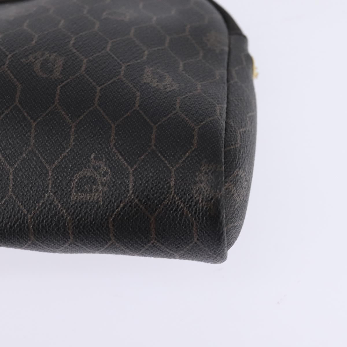 Christian Dior Vintage Honeycomb Chain Canvas Black Canvas Shoulder Bag Bag (Pre-Owned)
