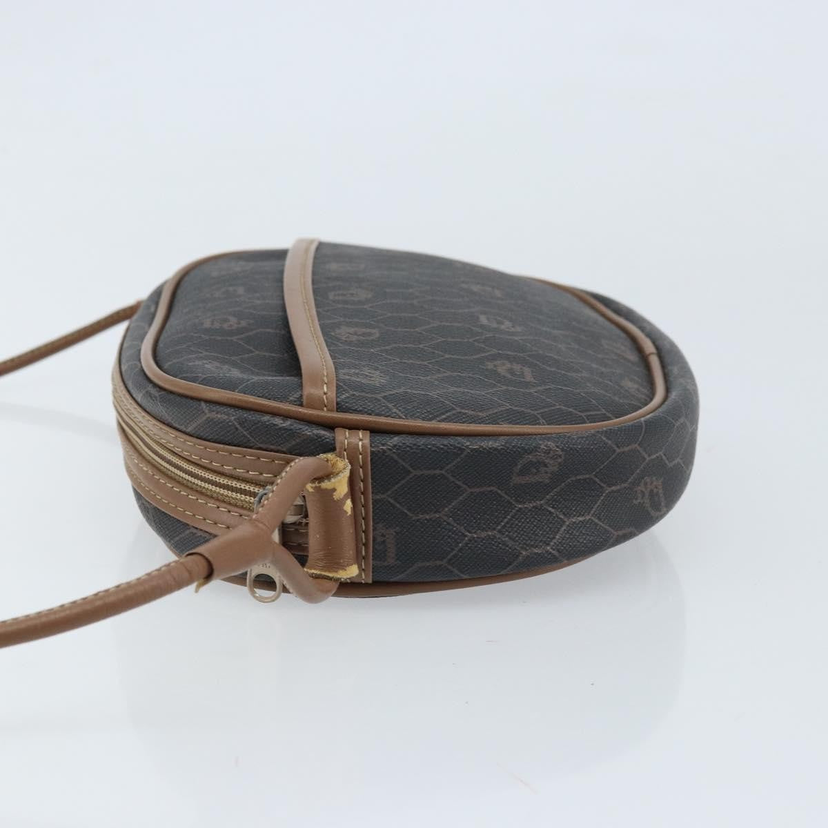 Christian Dior Vintage Honeycomb Shoulder Bag Canvas And Leather Black Canvas Shoulder Bag Bag (Pre-Owned)