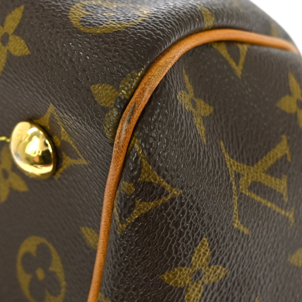 Louis Vuitton Tivoli Handbag Monogram Canvas Brown Canvas Shoulder Bag