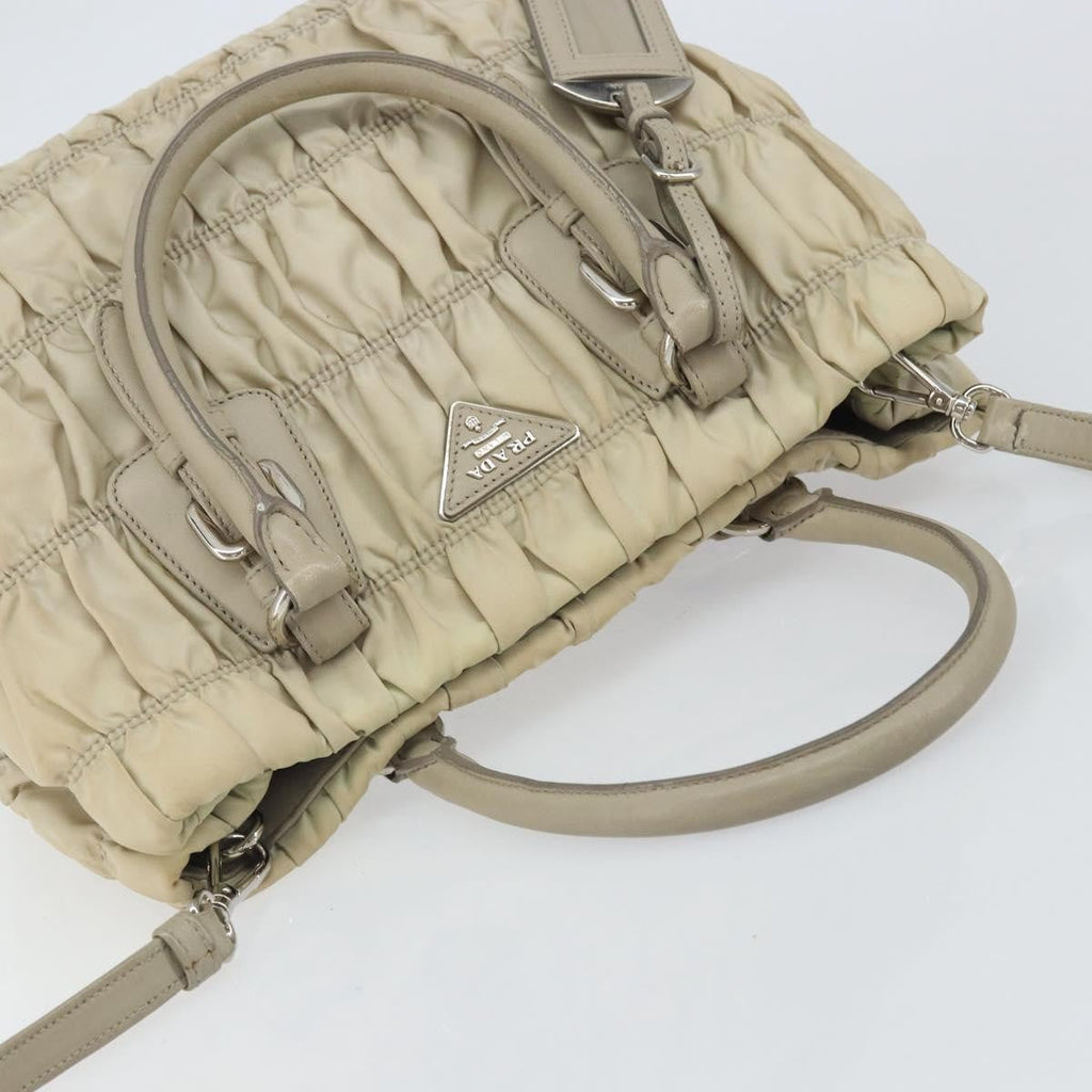 Prada Gaufre Convertible Tote Tessuto Beige Nylon Tote Bag Bag