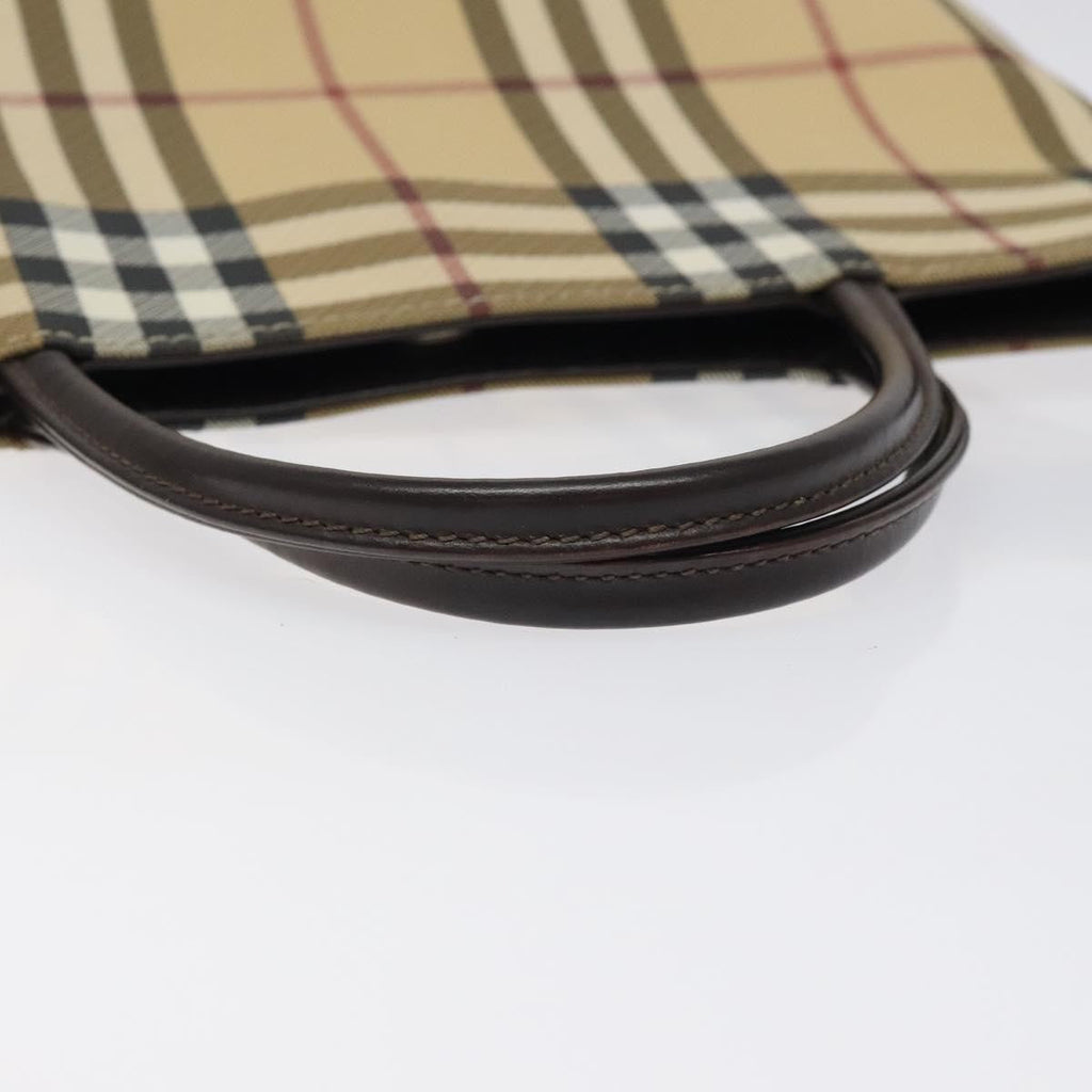 Burberry Nova Check Tote Canvas Check Pattern Beige Canvas Tote Bag