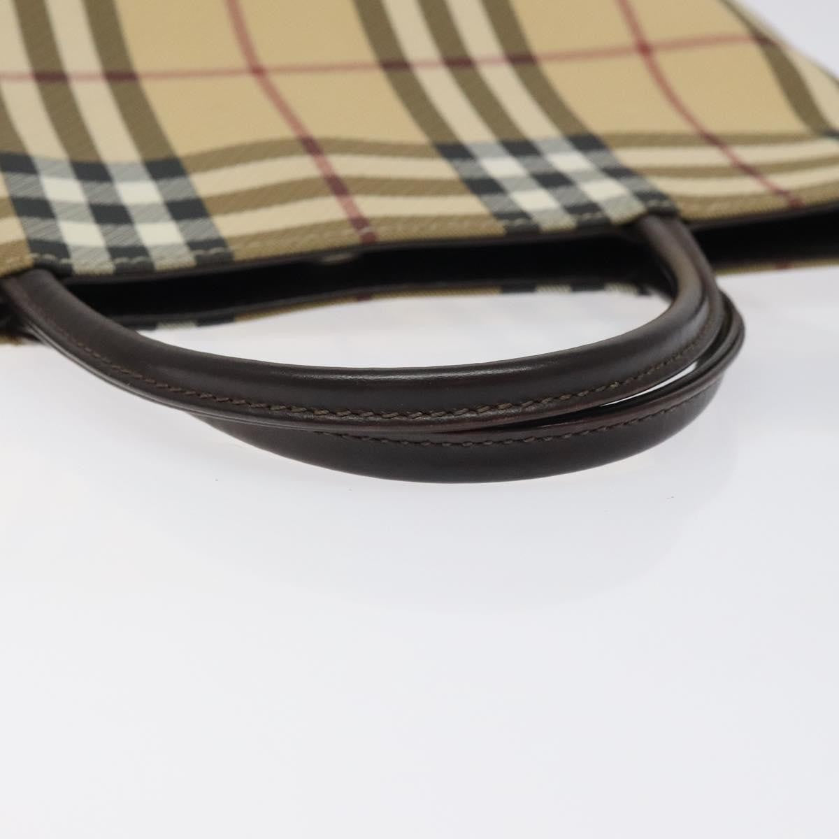 Burberry Nova Check Tote Canvas Check Pattern Beige Canvas Tote Bag