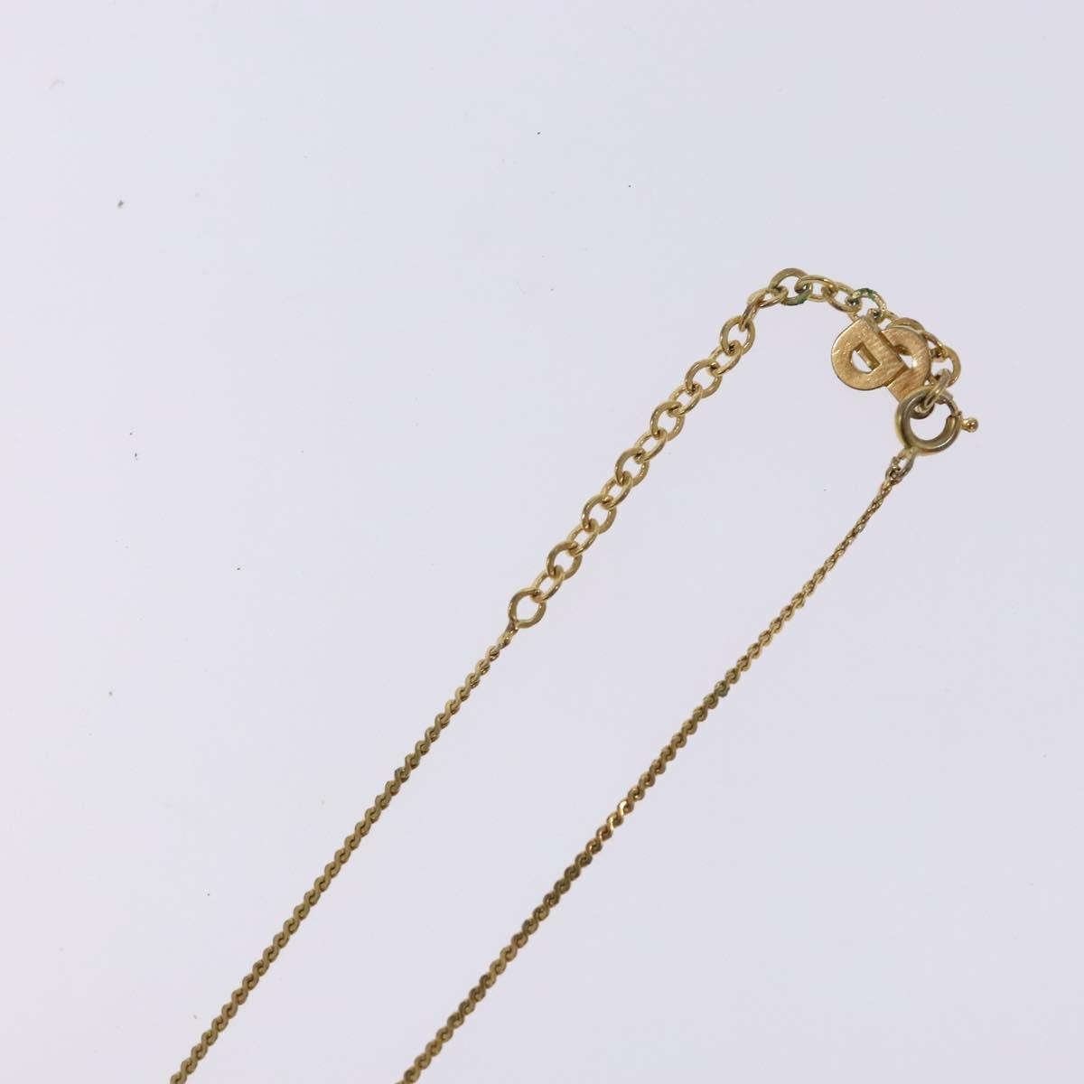Christian Dior Cd Round Pendant Necklace Metal Gold Metal Jewelry (Pre-Owned)