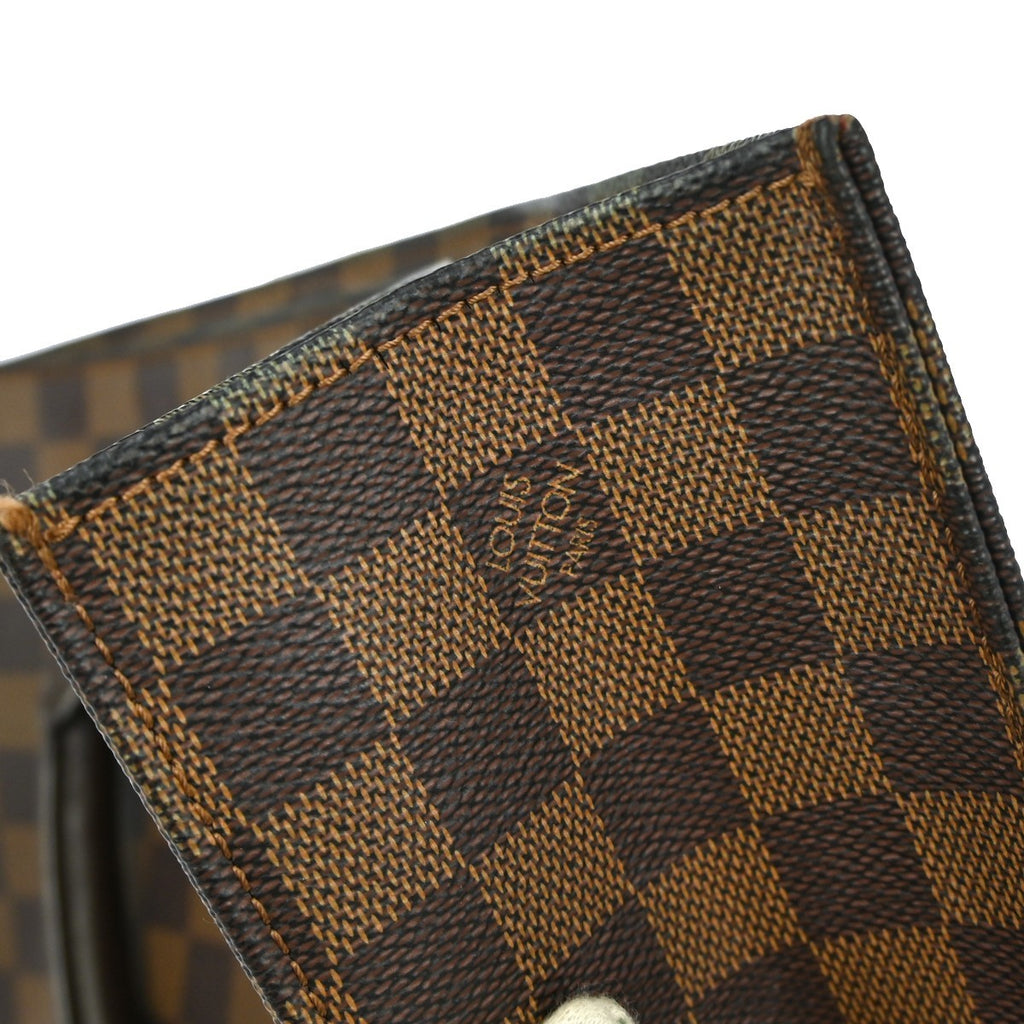 Louis Vuitton Sac Plat Bag Damier Brown Canvas Tote Bag