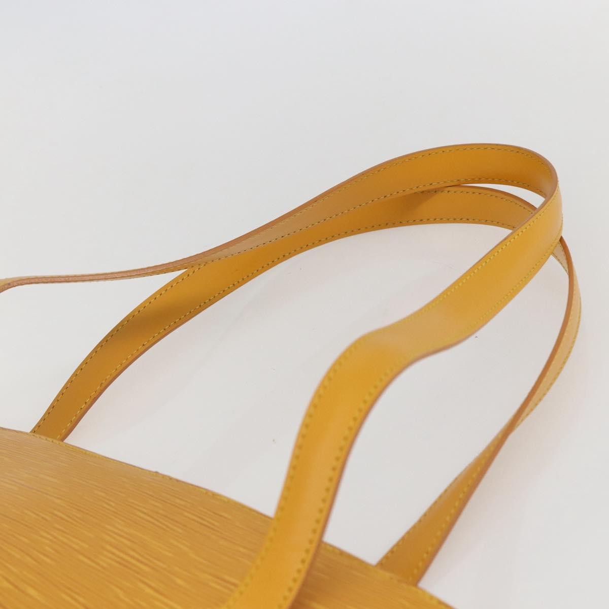 Louis Vuitton Lussac Handbag Epi Leather Yellow Leather Shoulder Bag