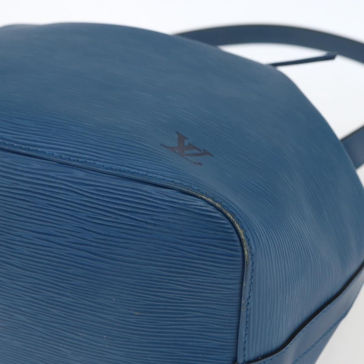 Louis Vuitton Petit Noe Handbag Epi Leather Blue Leather Shoulder Bag