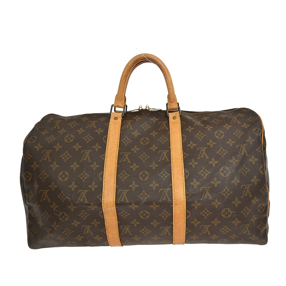 Louis Vuitton Keepall Bag Monogram Canvas Brown Canvas Travel Bag