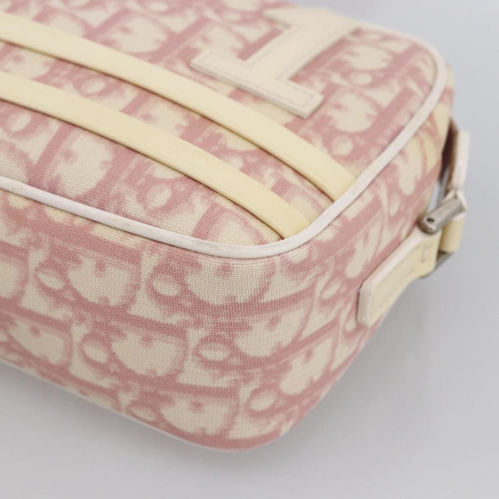 Christian Dior Vintage Crossbody Bag Diorissimo Canvas Pink Canvas Shoulder Bag Bag (Pre-Owned)