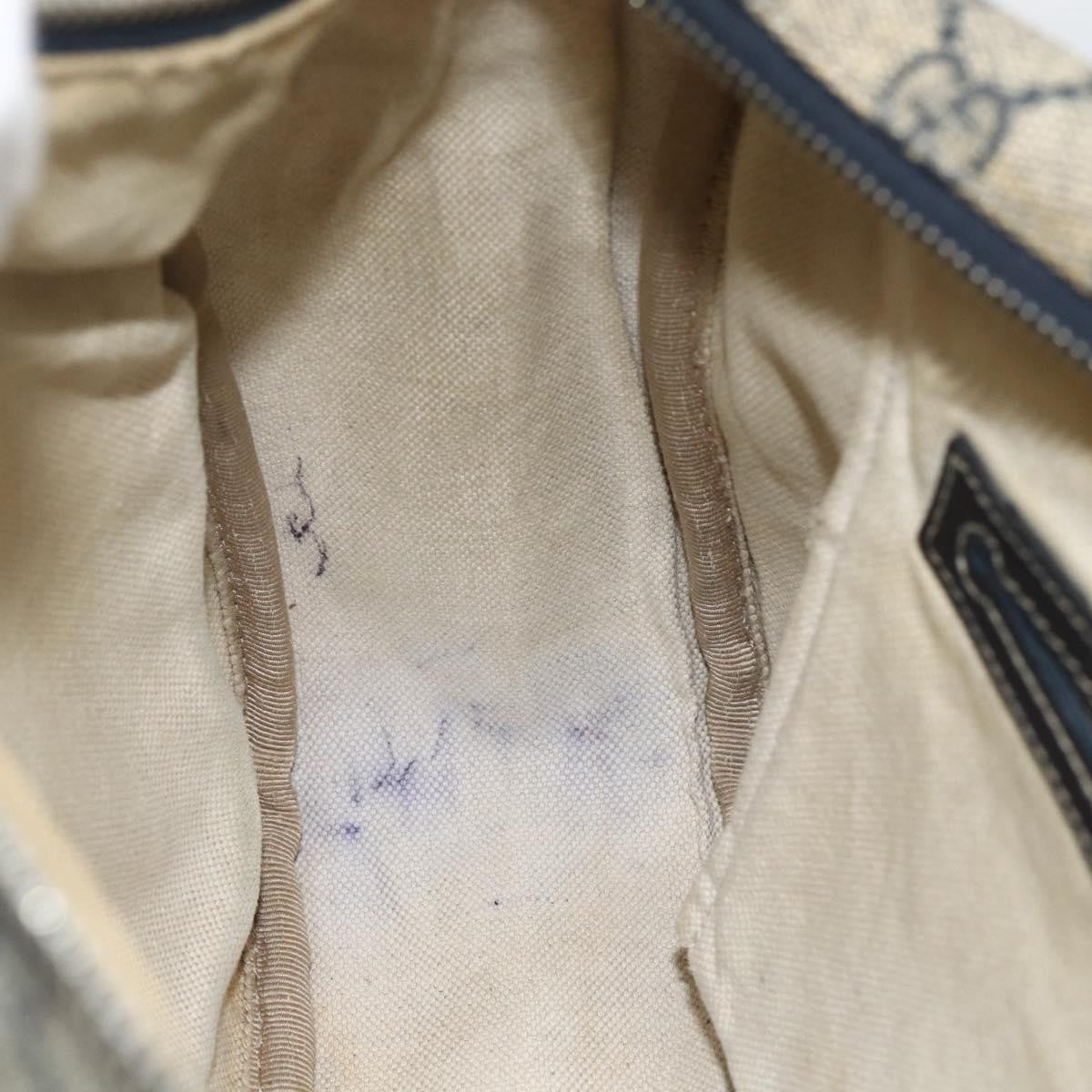Gucci Double Pocket Messenger Bag Gg Coated Canvas Navy Canvas Shoulder Bag Bag (Pre-Owned)
