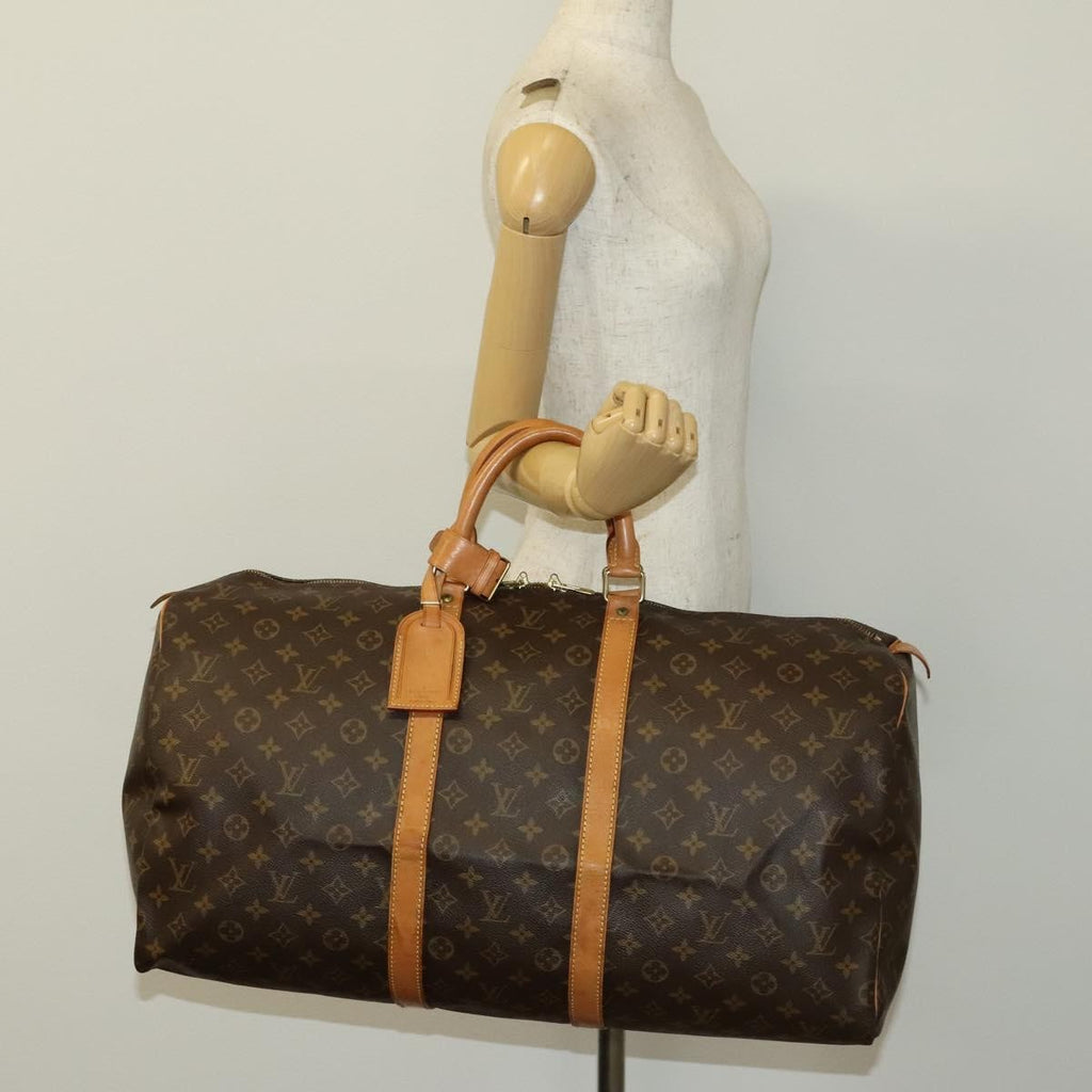 Louis Vuitton Keepall Bag Monogram Canvas Brown Canvas Travel Bag