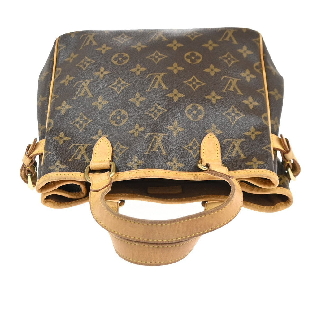 Louis Vuitton Batignolles Handbag Monogram Canvas Brown Leather Handbag