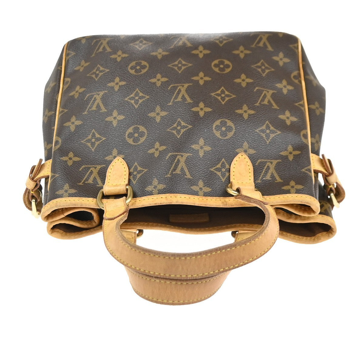 Louis Vuitton Batignolles Handbag Monogram Canvas Brown Leather Handbag