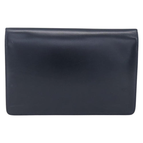 Celine Clutch Bag Leather Navy Leather Clutche & Pouche Bag