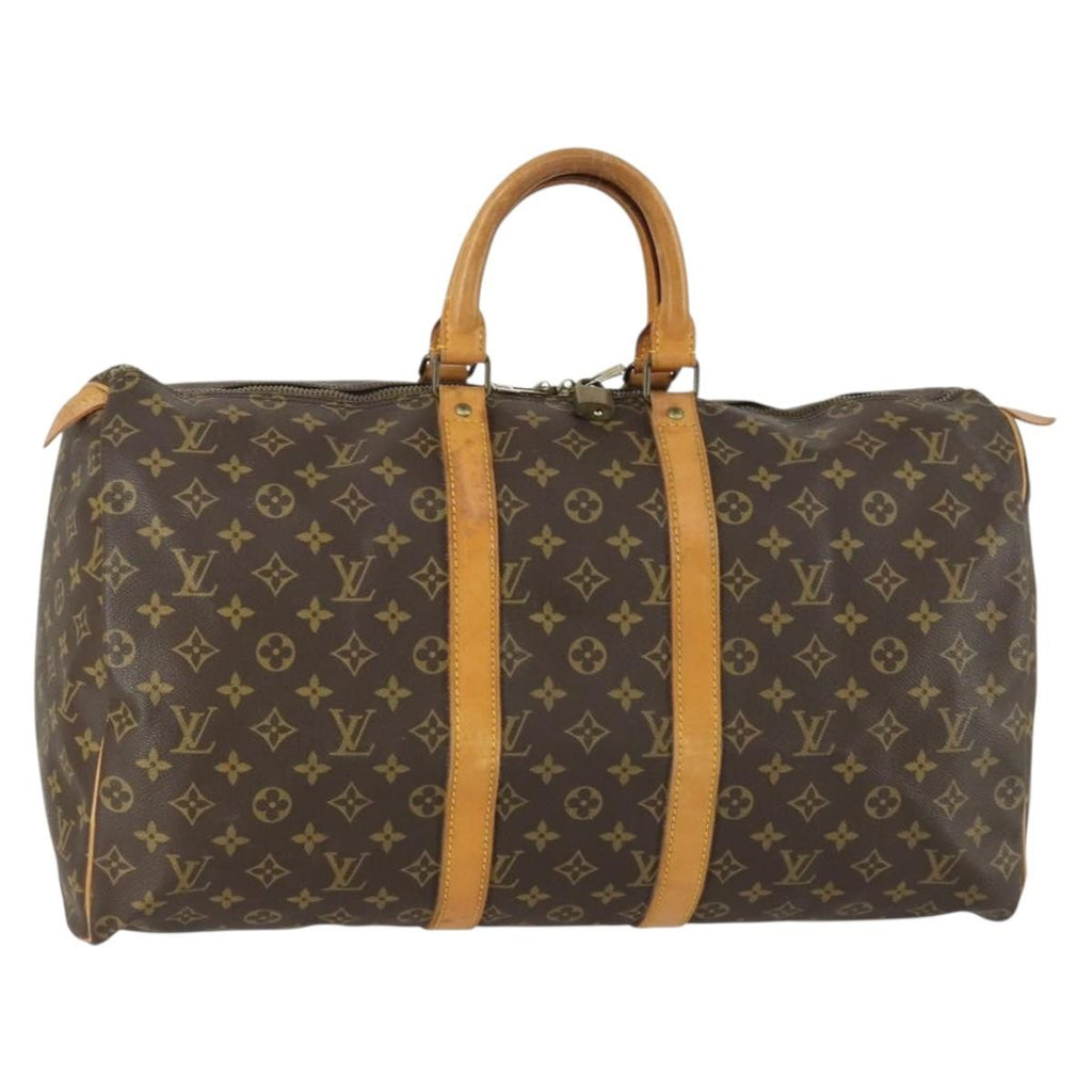 Louis Vuitton Keepall Bag Monogram Canvas Brown Canvas Travel Bag