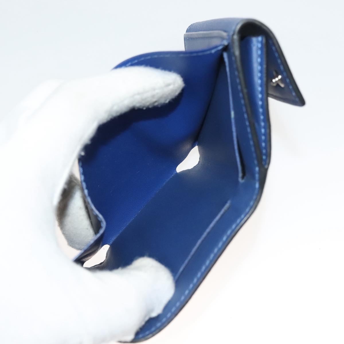 Louis Vuitton Discovery Wallet Monogram Taigarama Blue Leather Wallets Accessory