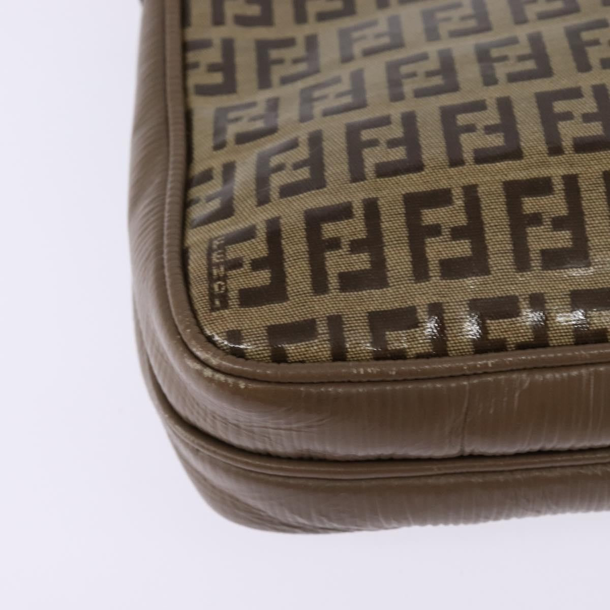 Fendi Vintage Zip Crossbody Bag Zucchino Canvas Beige Canvas Shoulder Bag Bag