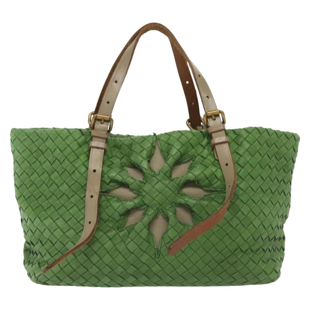 Bottega Veneta Intrecciato Leather Green Leather Handbag