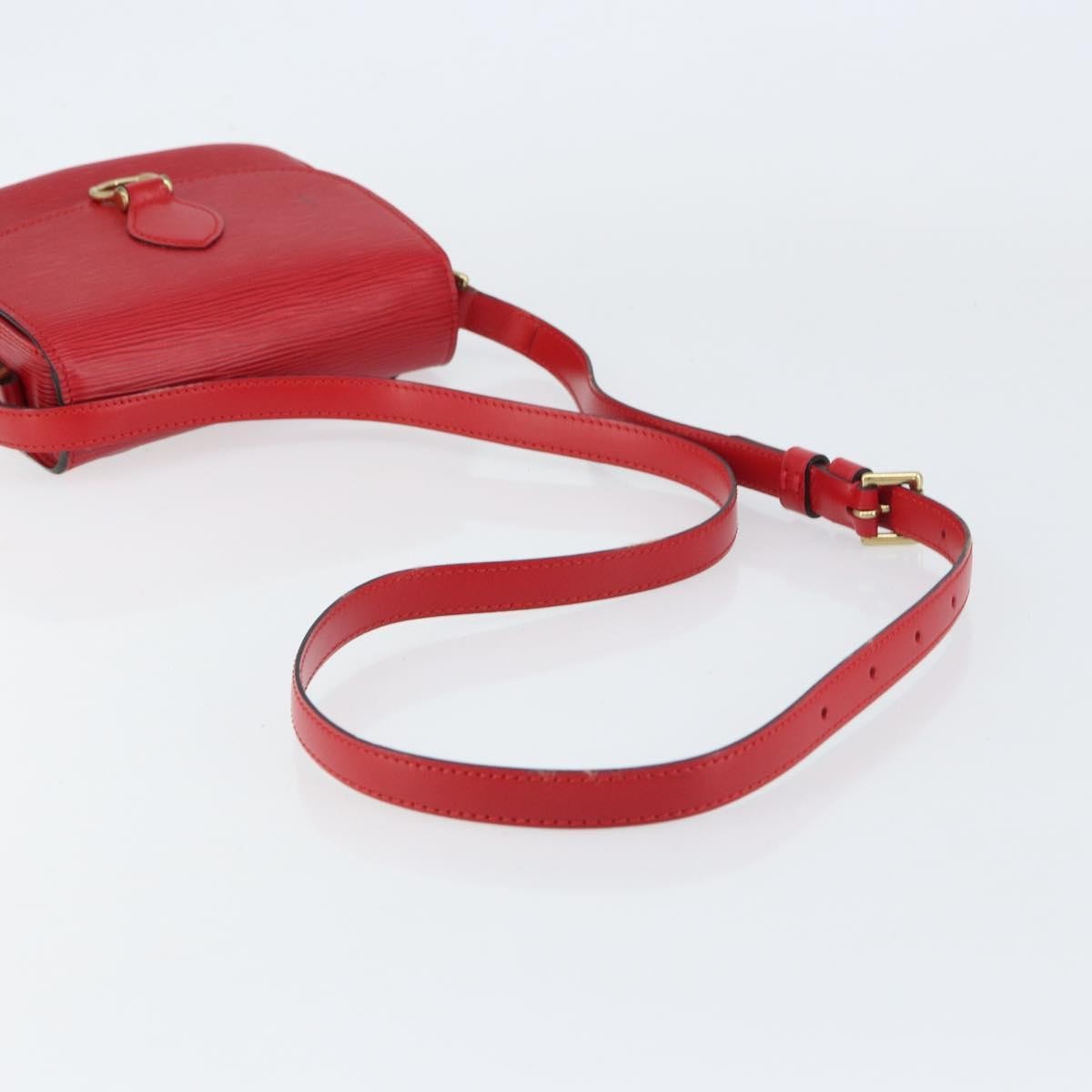 Louis Vuitton Saint Cloud Handbag Epi Leather Red Leather Shoulder Bag