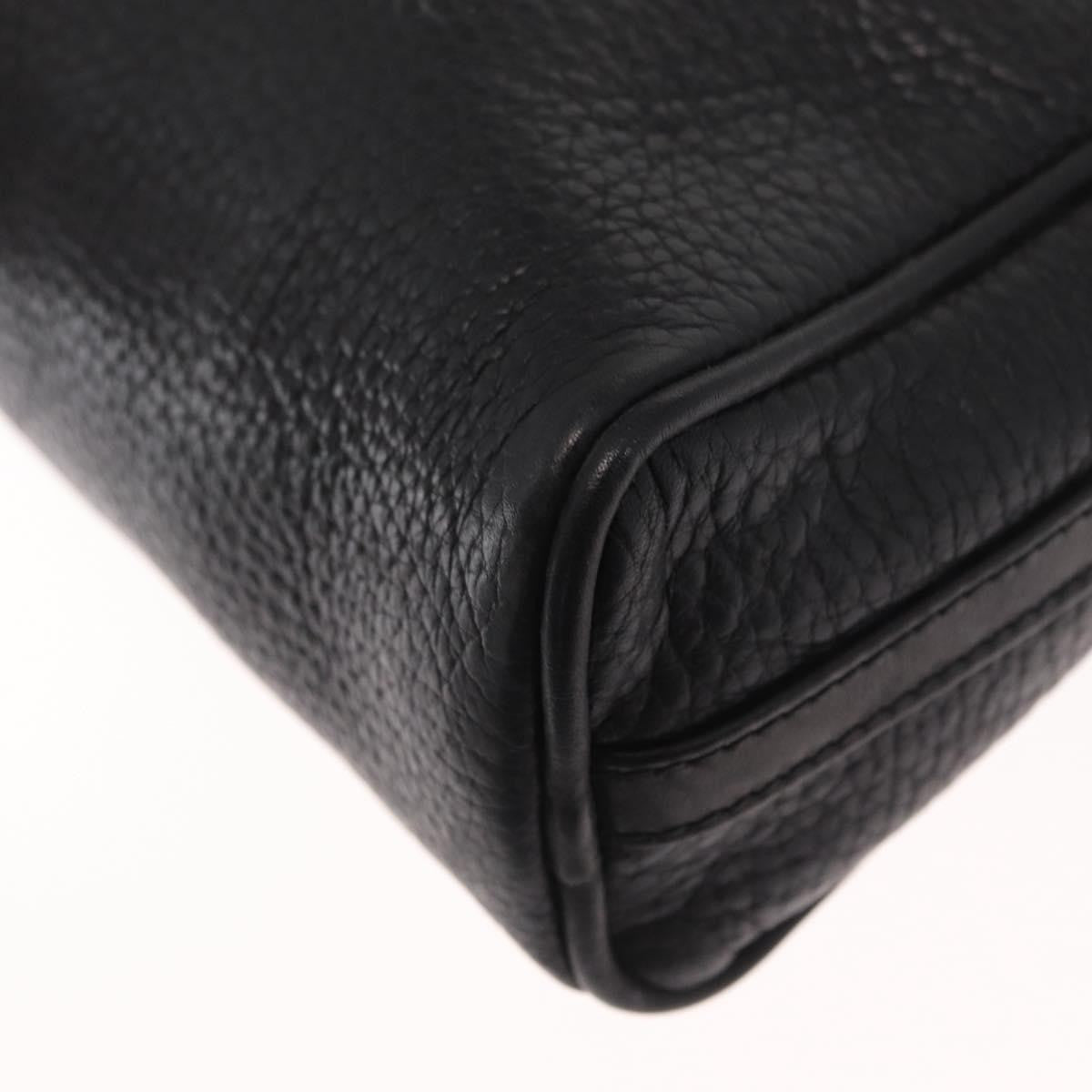 Gucci Vintage Shoulder Bag Leather Black Leather Shoulder Bag Bag (Pre-Owned)