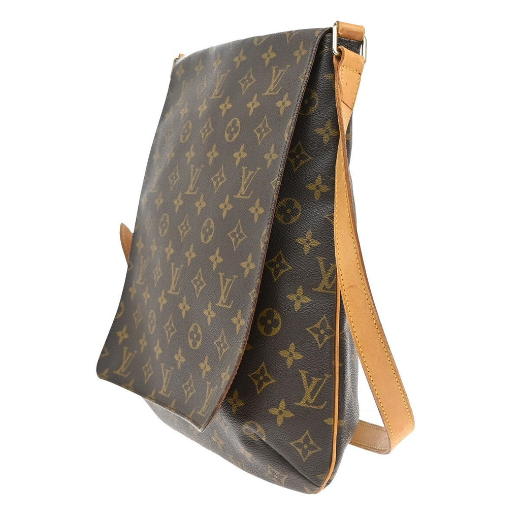 Louis Vuitton Musette Handbag Monogram Canvas Brown Leather Shoulder Bag